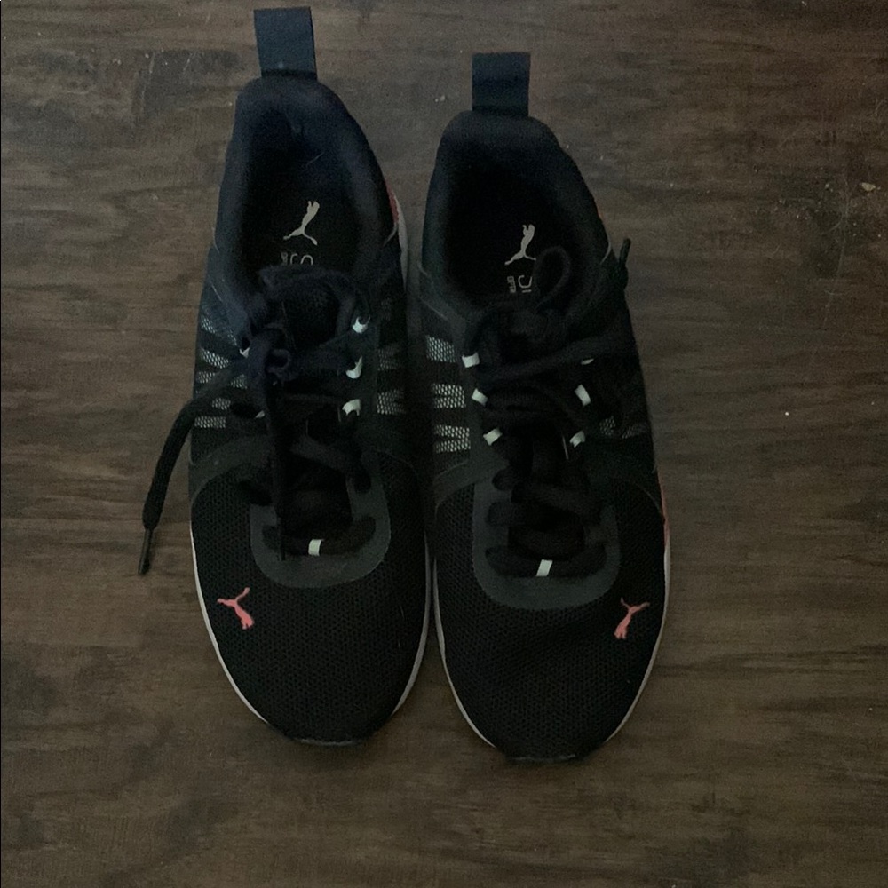 Puma Black and Pink Athletic Shoes